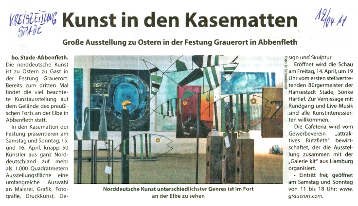 Bützflether Kunstwochenende 2017 | Galerie kit | Kreiszeitung 2017